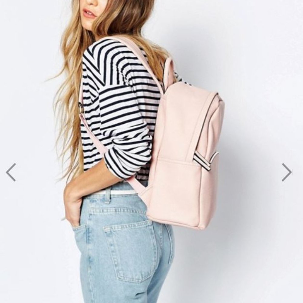 Minimalist Pink Backpack Purse